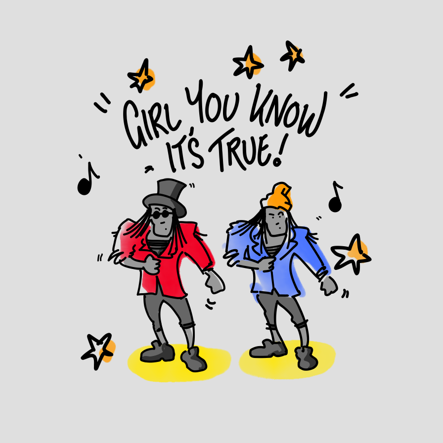 Milli Vanilli cartoon dancing