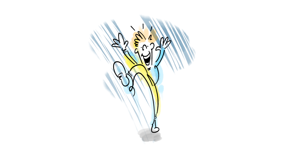 happy dancer illustrartion
