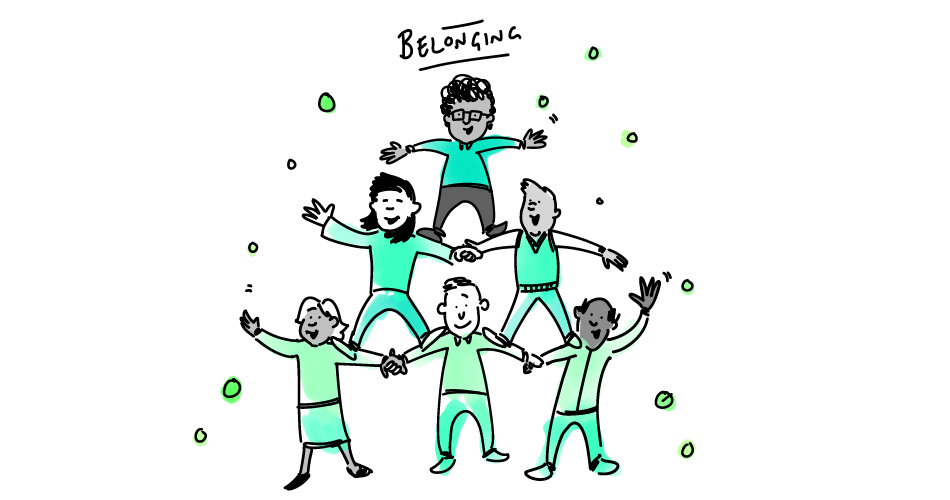 Belonging Team pyramid illustration